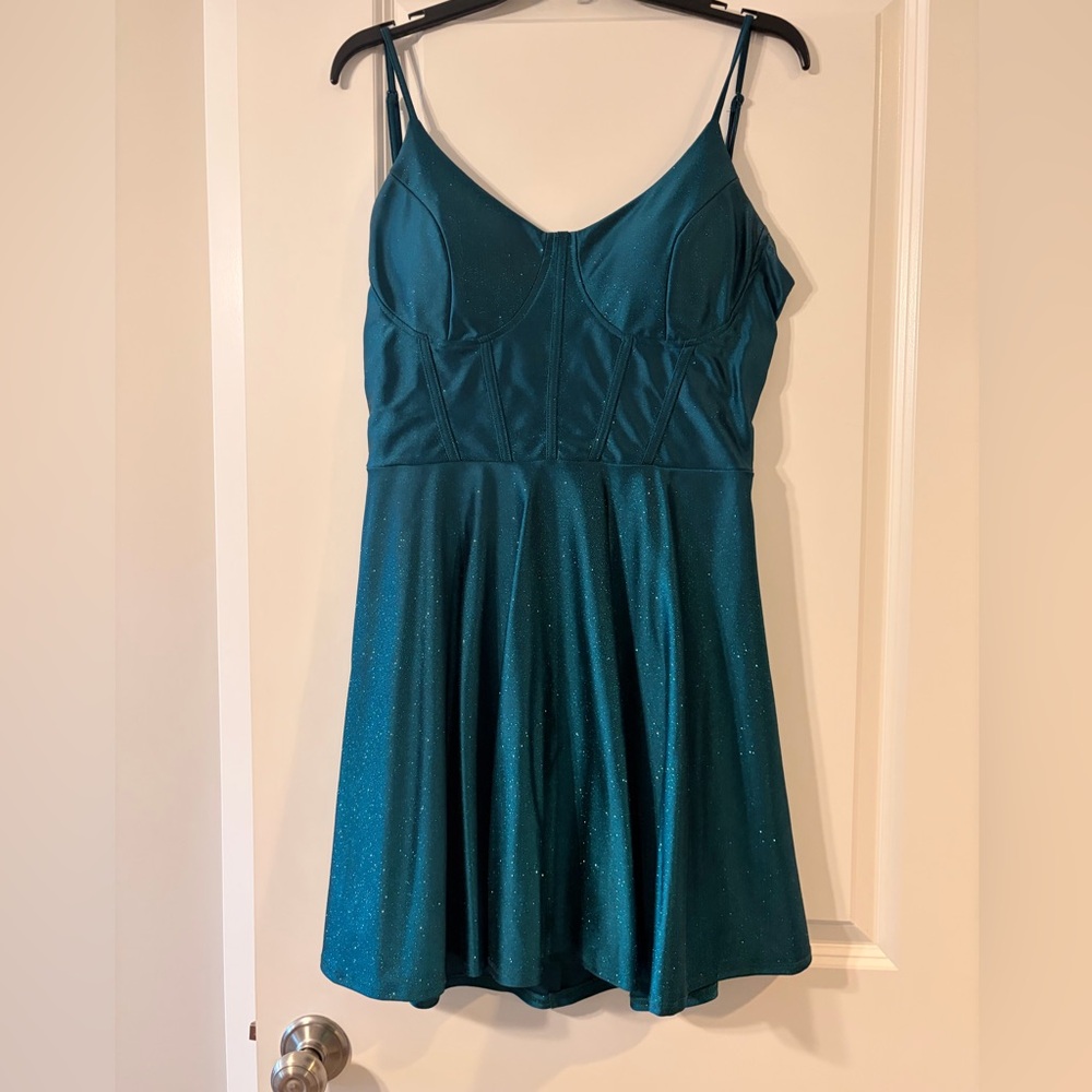 Honey and Rosie Teal Sleeveless Dress